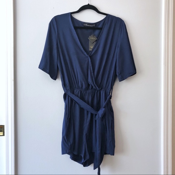 NWT | Navy Romper | Size S - Picture 2 of 4
